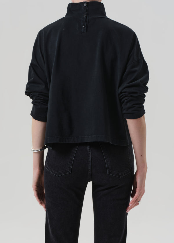 Gold Sign Nola Turtleneck In Washed Black