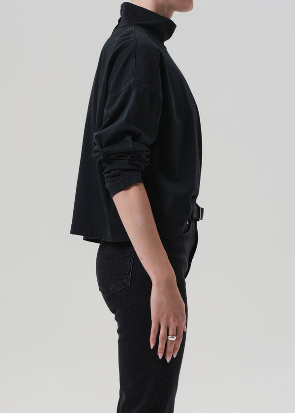 Gold Sign Nola Turtleneck In Washed Black