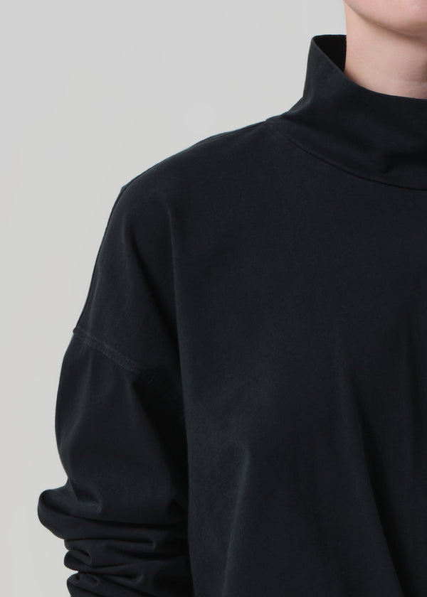Gold Sign Nola Turtleneck In Washed Black