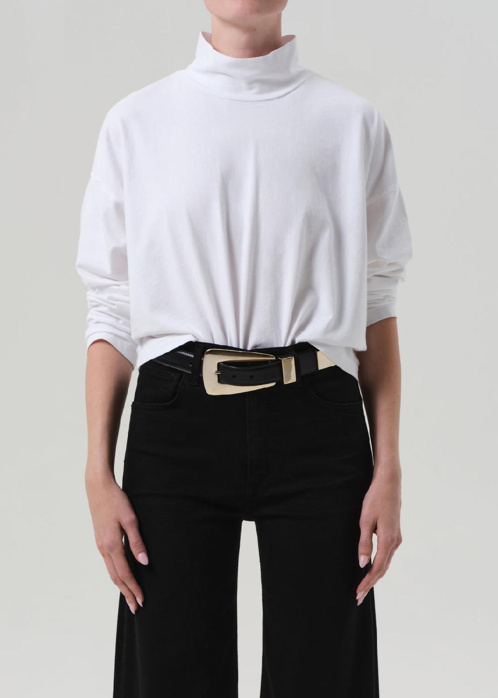 gold sign Nola Turtleneck In White