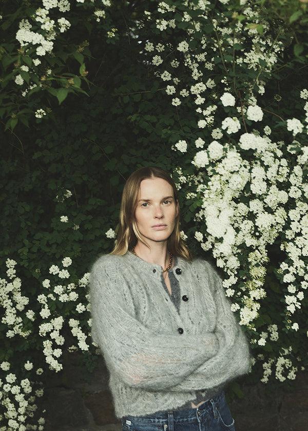 Gold Sign Odette Cardigan In Heather Grey