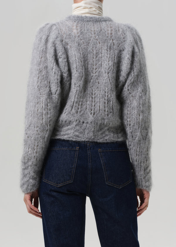 Gold Sign Odette Cardigan In Heather Grey