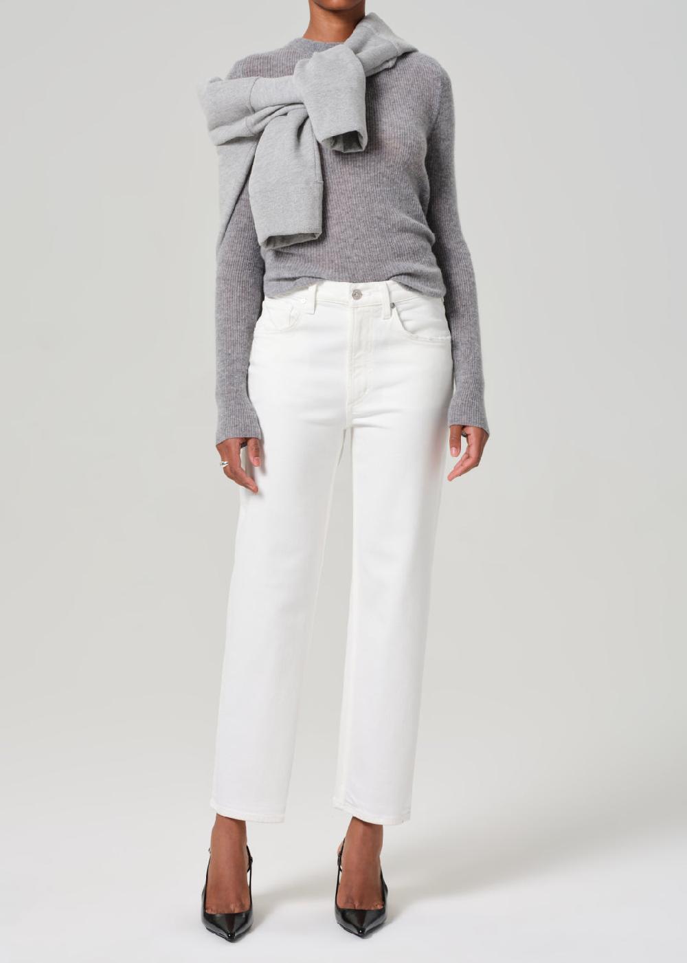 gold sign Palma Straight Clean Hem In Soft White