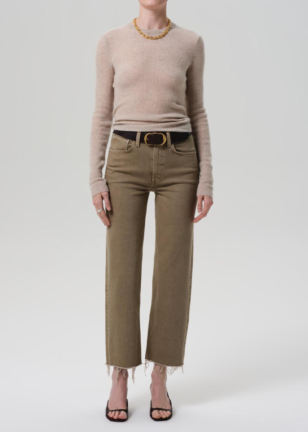 gold sign Palma Straight Raw Hem In Bezal