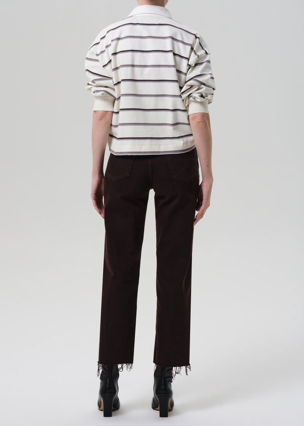 Gold Sign Palma Straight Raw Hem In Carob