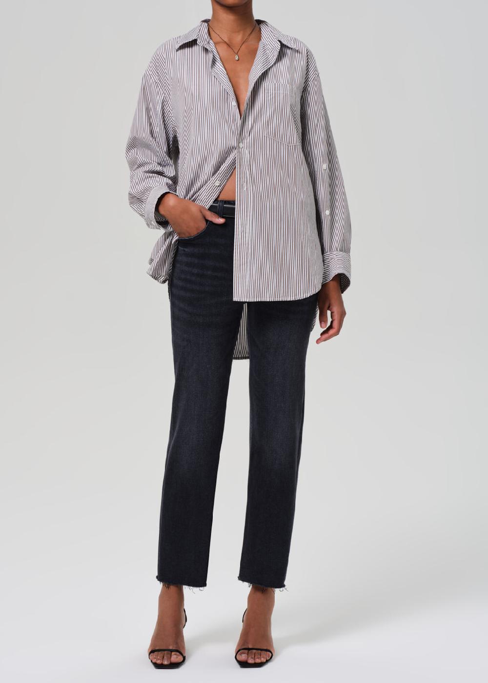 gold sign Palma Straight Raw Hem In Medallion