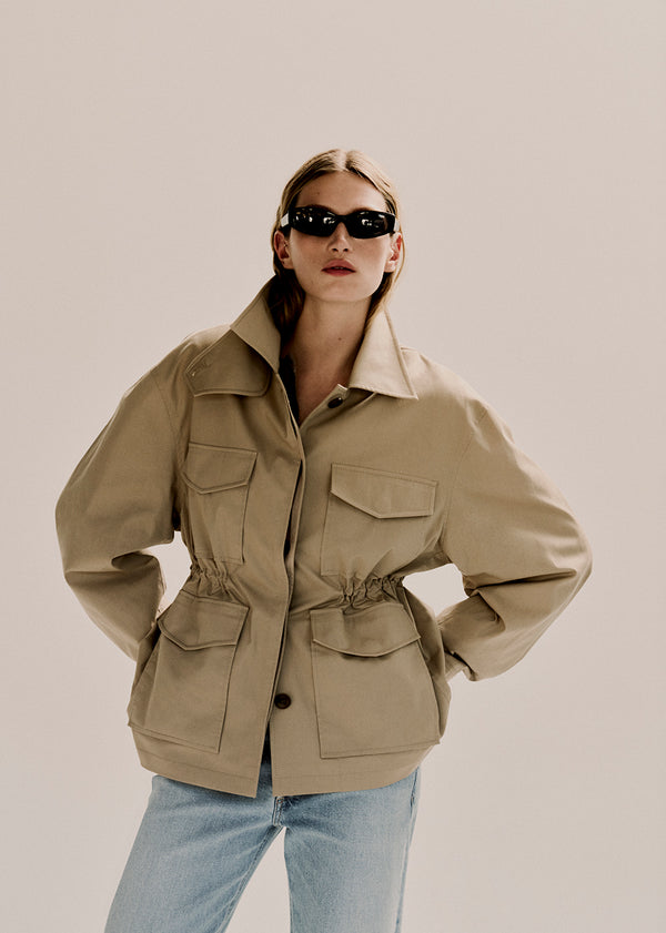 Gold Sign Paretti Military Jacket In Catalina