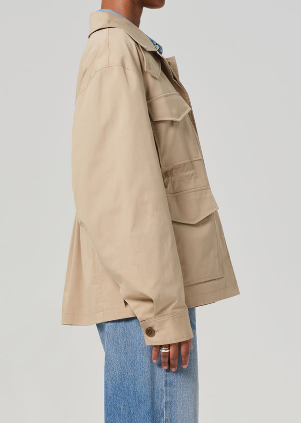 Gold Sign Paretti Military Jacket In Catalina