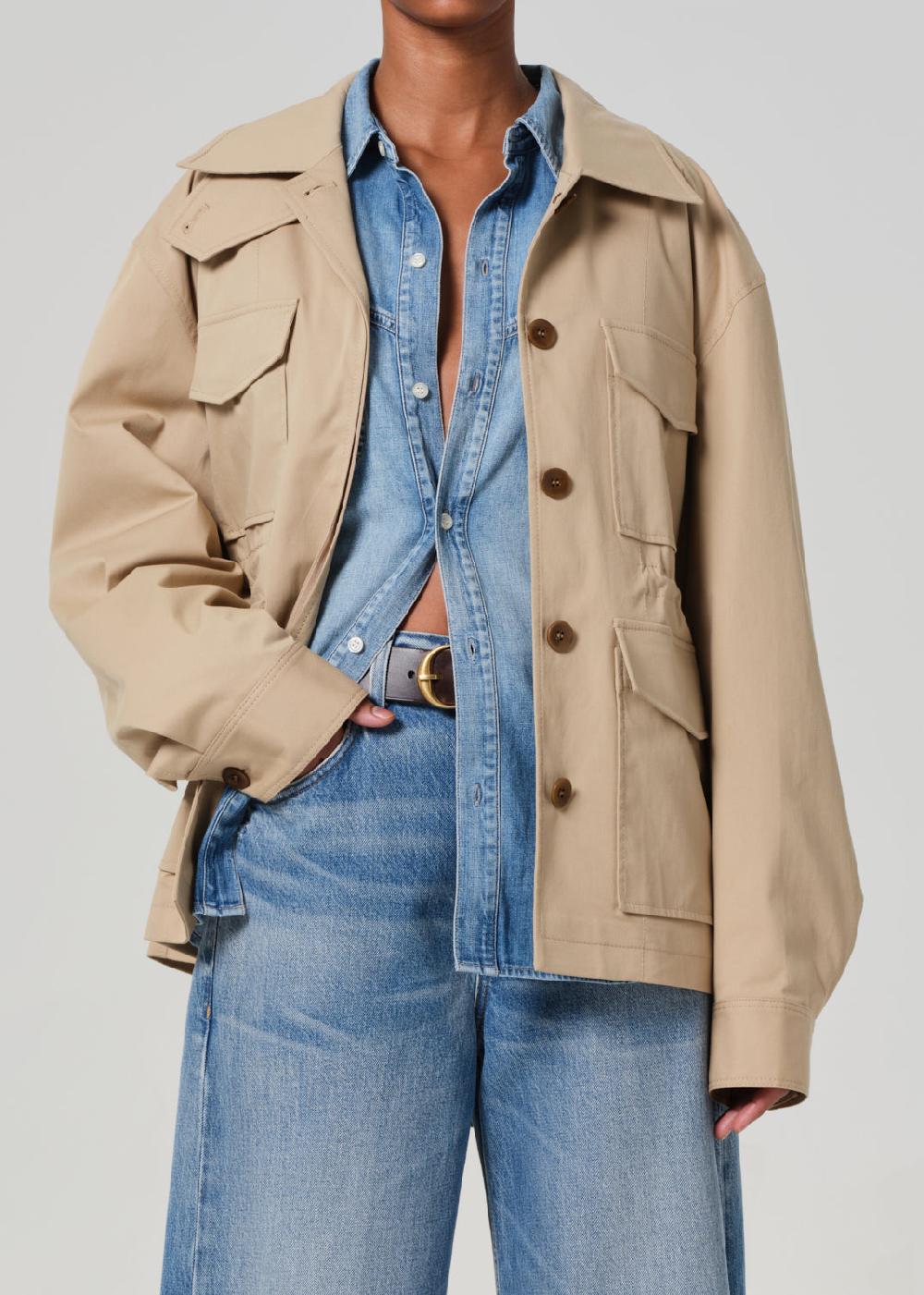 gold sign Paretti Military Jacket In Catalina