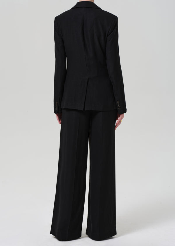 Gold Sign Park Trouser Linen Twill In Black