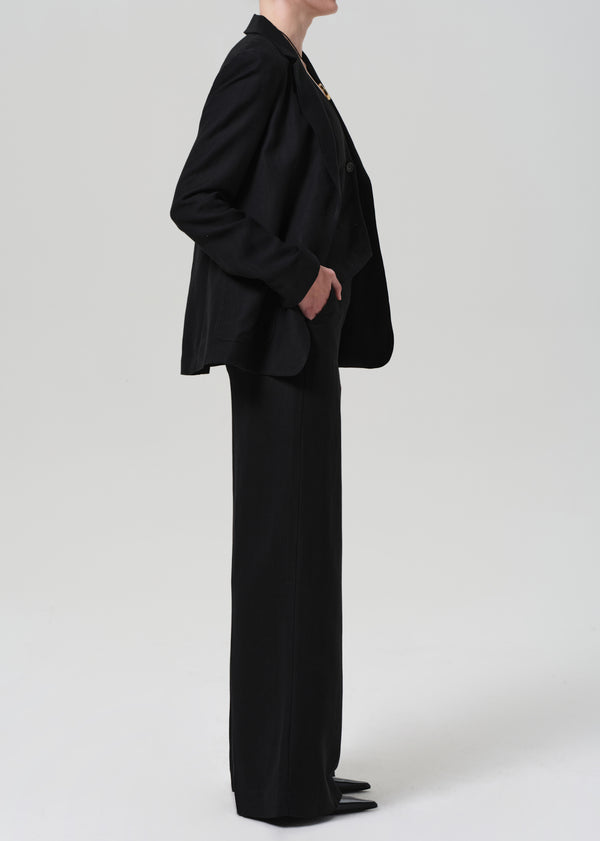 Gold Sign Park Trouser Linen Twill In Black