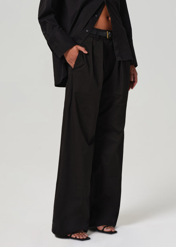 Gold Sign Petra Pleated Trouser In Black