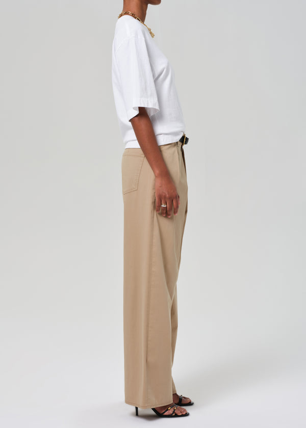 Gold Sign Petra Pleated Trouser In Catalina