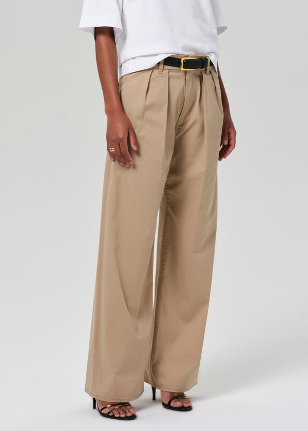 Gold Sign Petra Pleated Trouser In Catalina