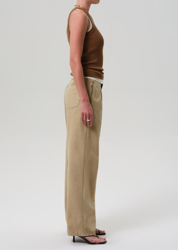 Gold Sign Petra Pleated Trouser In Gobi