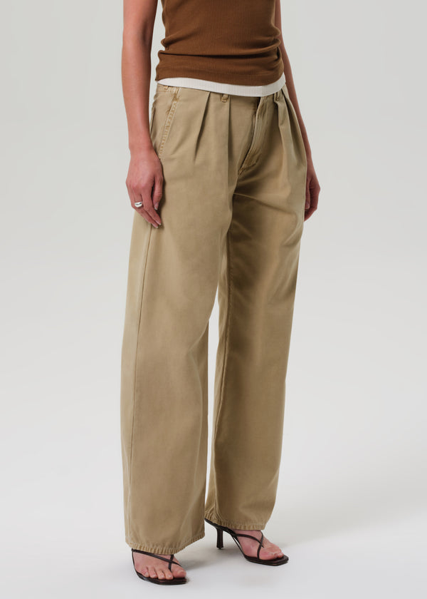 Gold Sign Petra Pleated Trouser In Gobi