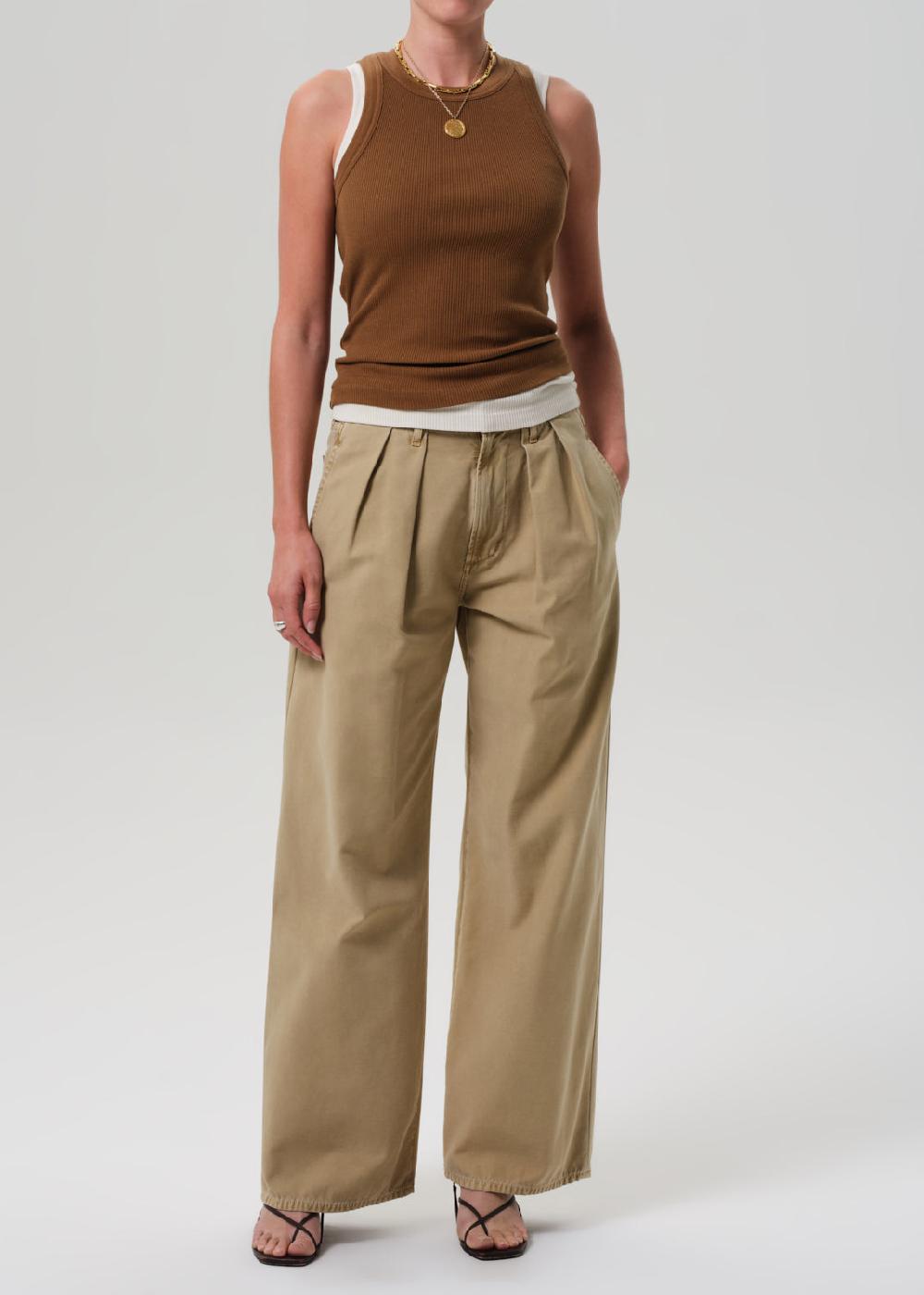 gold sign Petra Pleated Trouser In Gobi