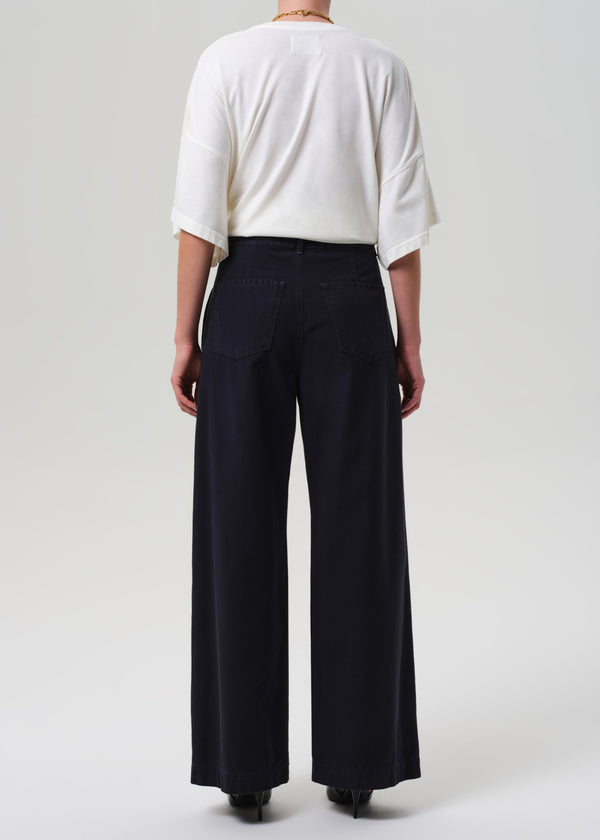 Gold Sign Petra Pleated Trouser In True Navy