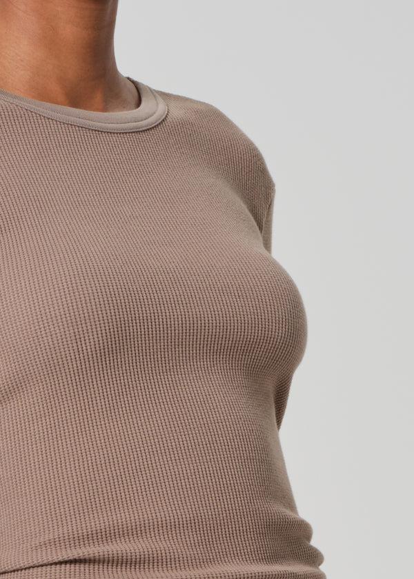 Gold Sign Pilar Waffle Crewneck In Bezal