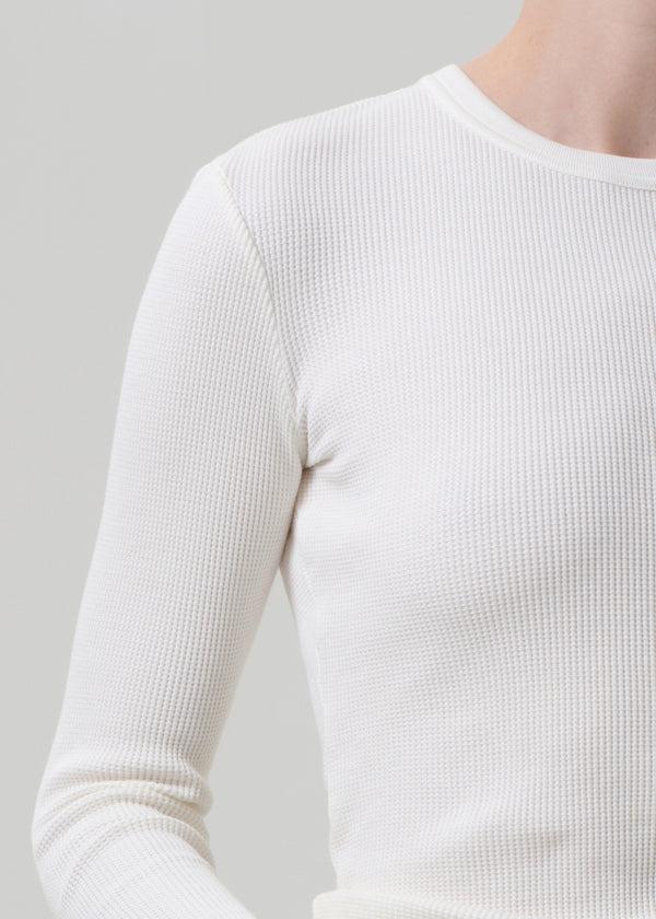 Gold Sign Pilar Waffle Crewneck In Pashmina