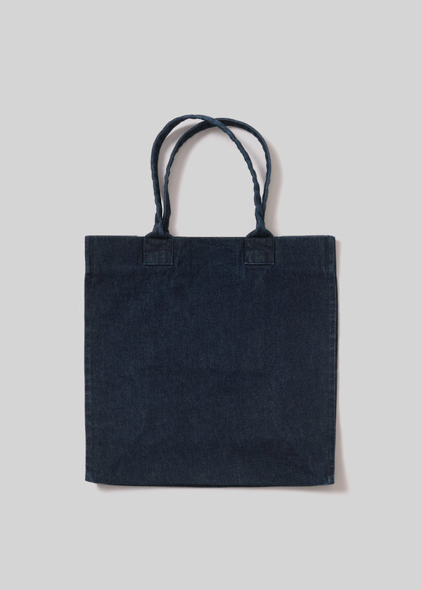 Gold Sign Regenerative Tote In Indigo