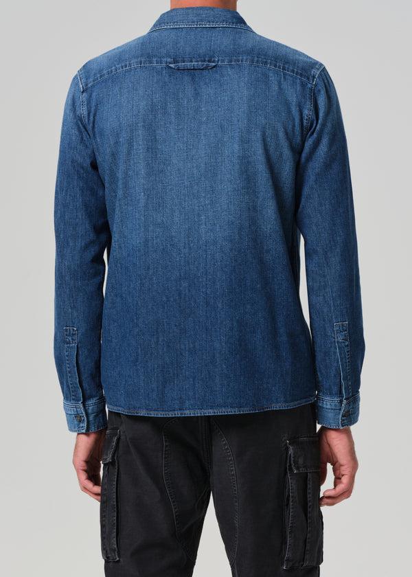 Gold Sign Rework Shirt Chambray In Nile