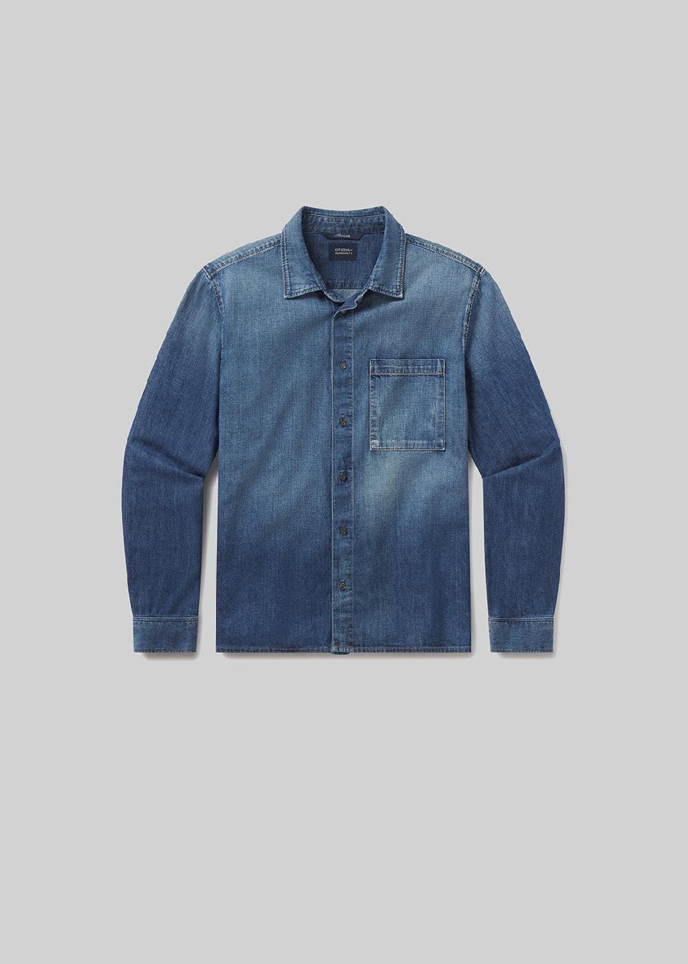 gold sign Rework Shirt Chambray In Nile