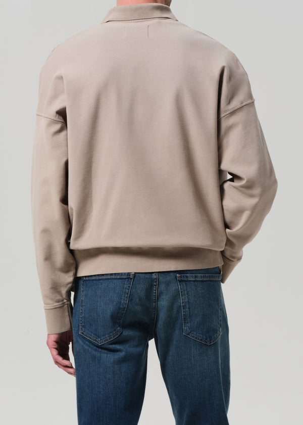 Gold Sign Rugby Polo In Vintage Stone