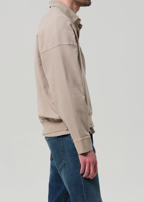 Gold Sign Rugby Polo In Vintage Stone