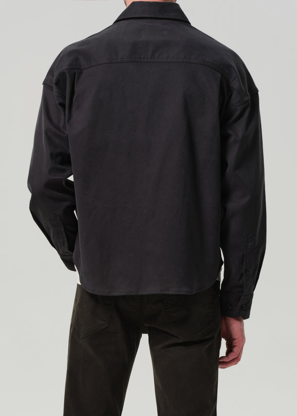 Gold Sign Shigoto Shirt In Grey Green