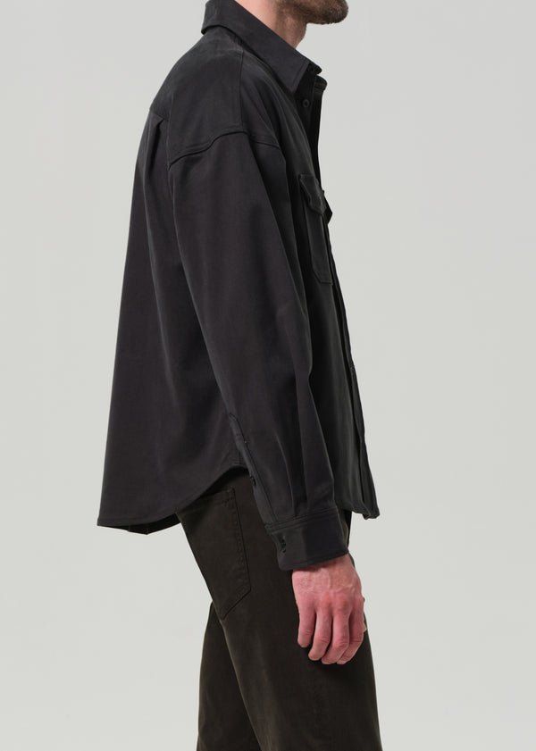 Gold Sign Shigoto Shirt In Grey Green