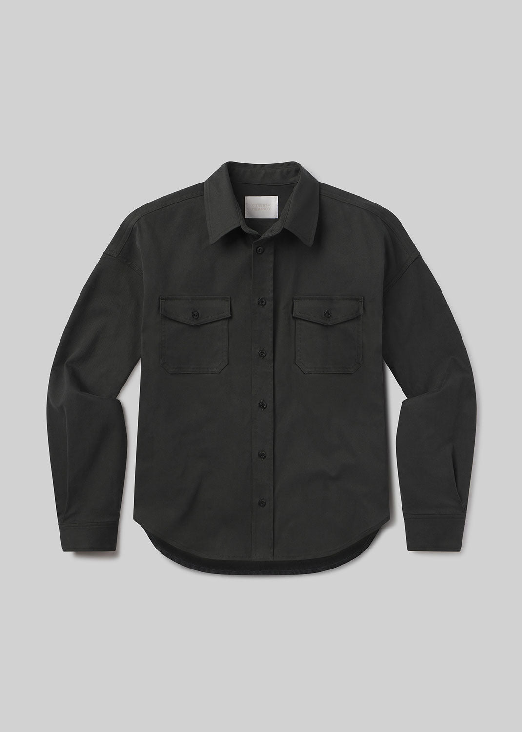 gold sign Shigoto Shirt In Grey Green