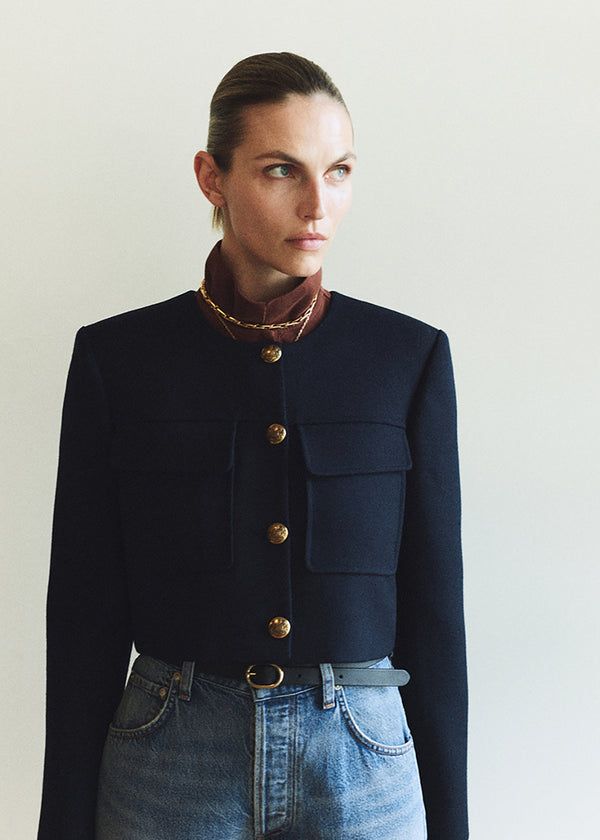 Gold Sign Sophia Jacket In Navy