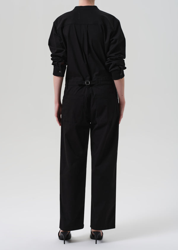 Gold Sign Straight Jumpsuit In Black