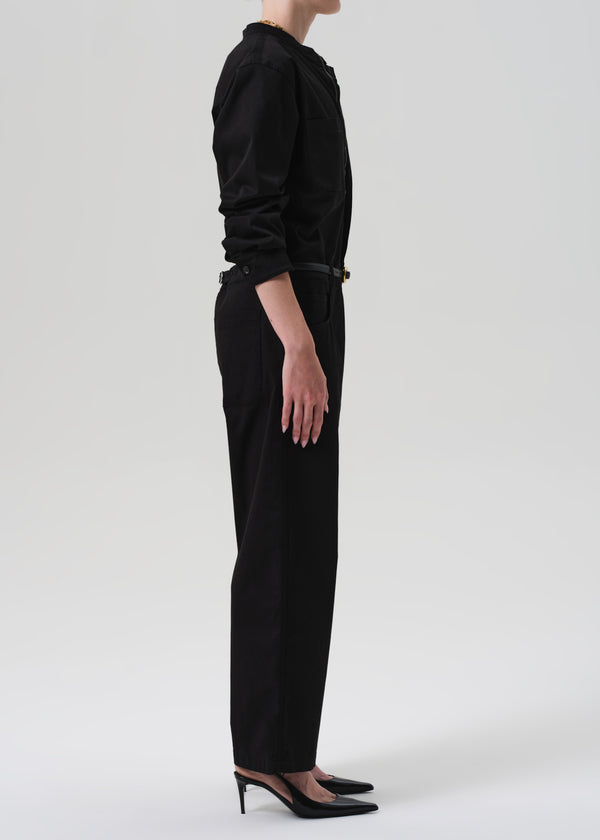 Gold Sign Straight Jumpsuit In Black