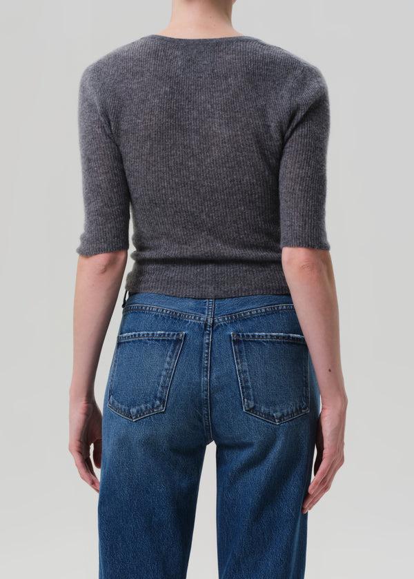 Gold Sign Tabitha Cardigan In Charcoal Heather