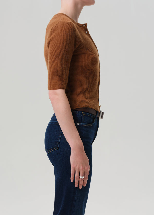 Gold Sign Tabitha Cardigan In Honey