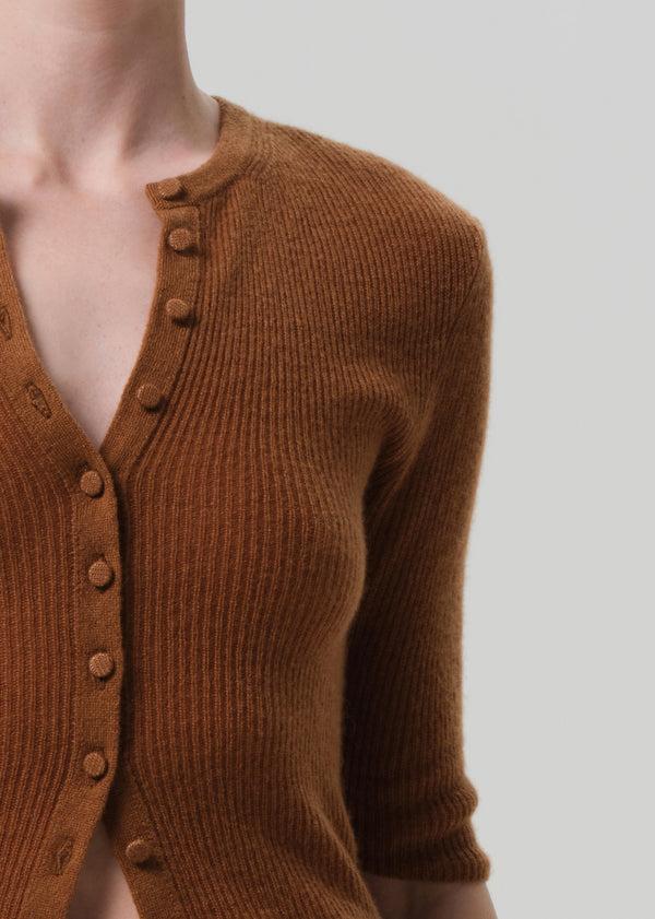 Gold Sign Tabitha Cardigan In Honey