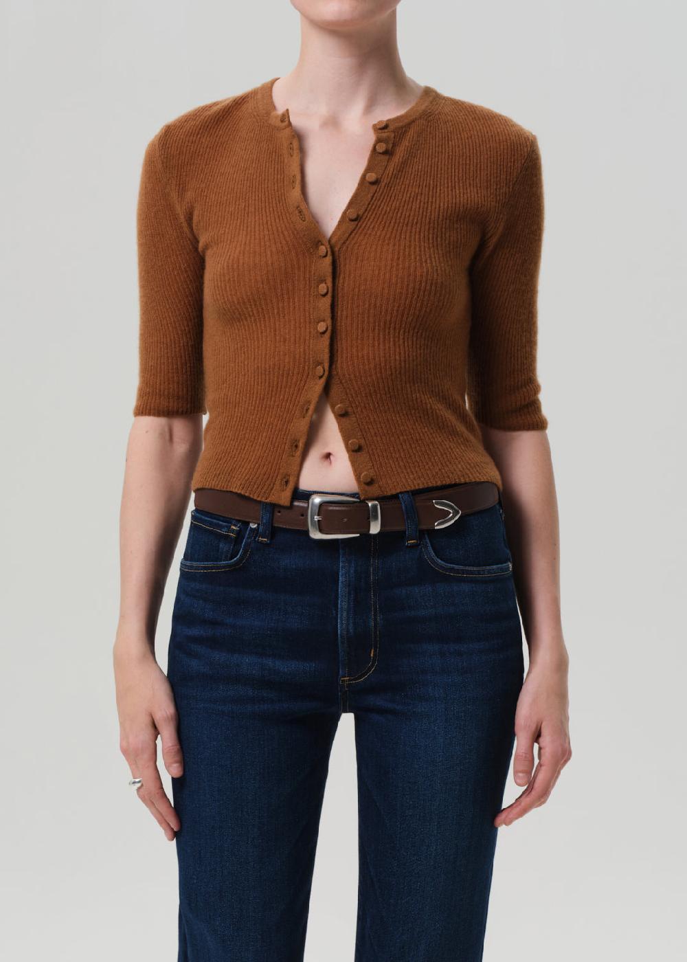 gold sign Tabitha Cardigan In Honey