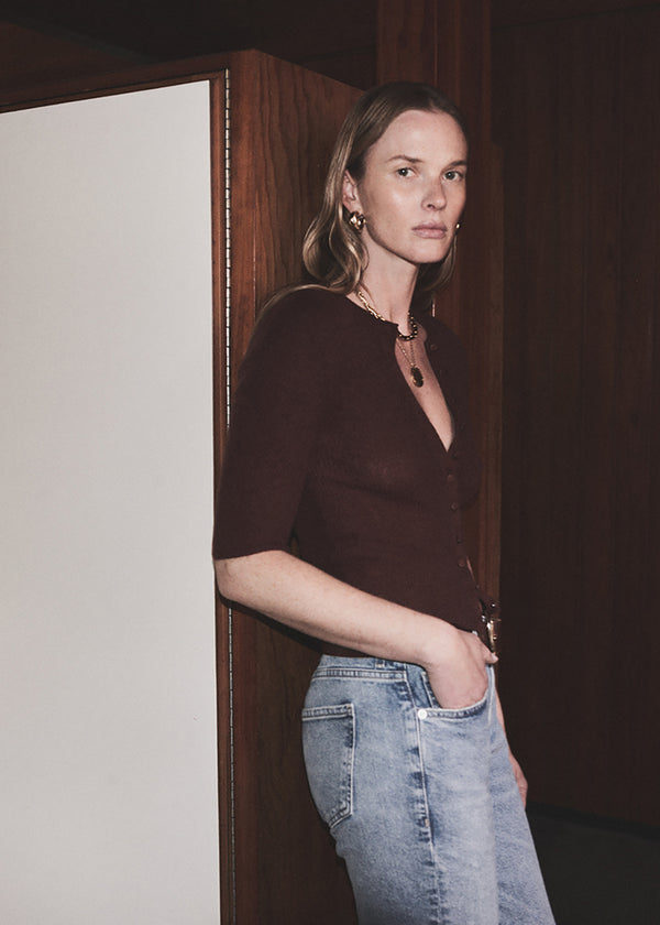 Gold Sign Tabitha Cardigan In Torrone