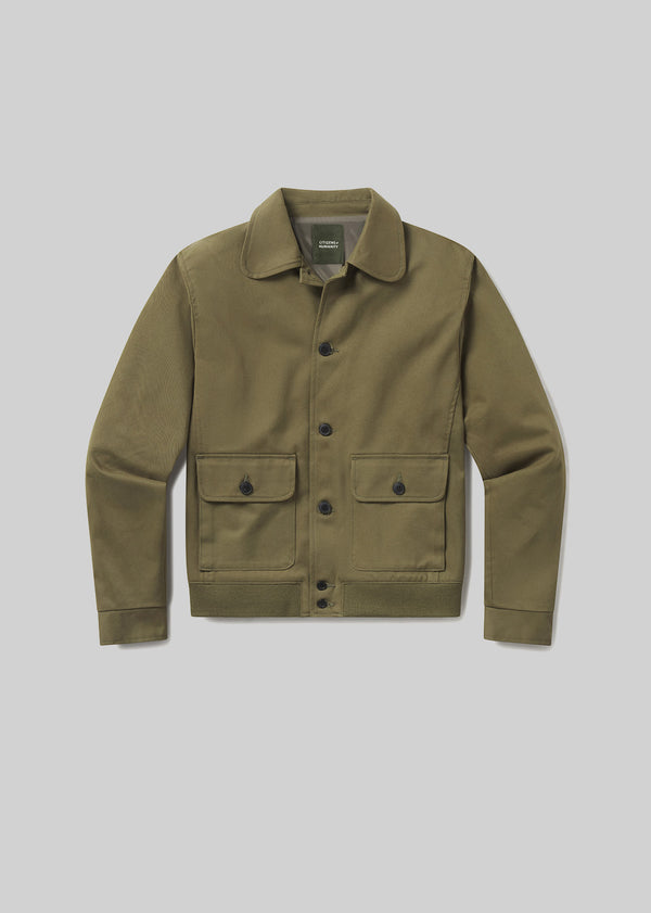 Gold Sign Utility Jacket In Army Green