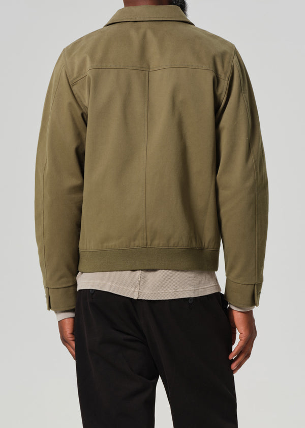 Gold Sign Utility Jacket In Army Green