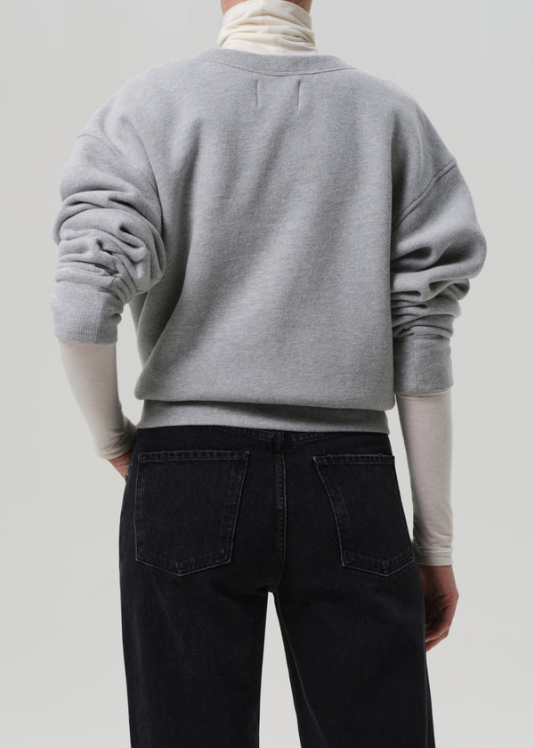 Gold Sign Vernata Pullover In Heather Grey