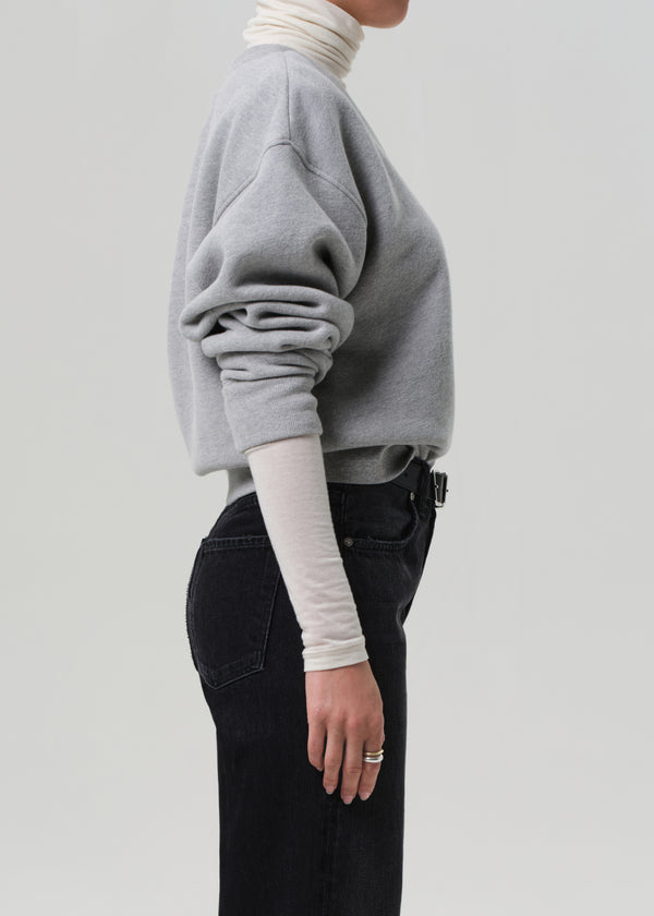 Gold Sign Vernata Pullover In Heather Grey