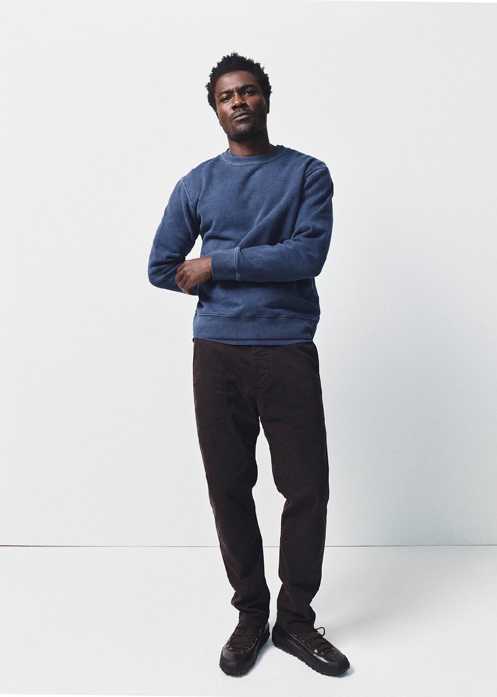 gold sign Vintage Crewneck Sweatshirt In Indigo