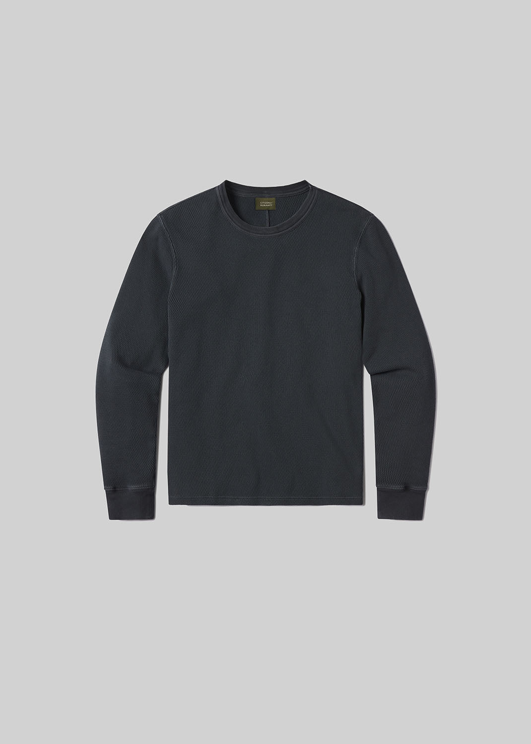 gold sign Waffle Crewneck In Charred Cedar