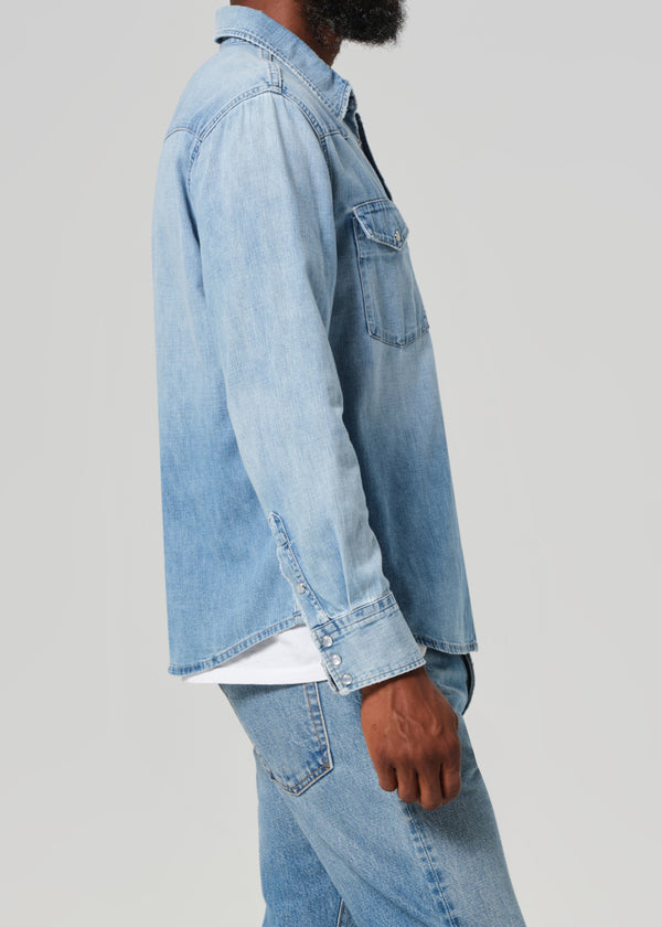 Gold Sign Western Shirt In Oren