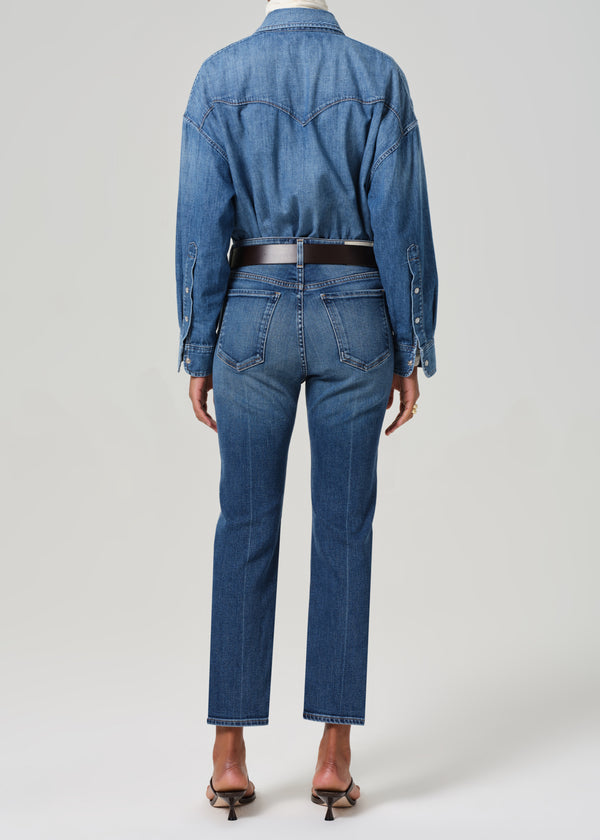 Gold Sign Zurie Ankle In Abalone