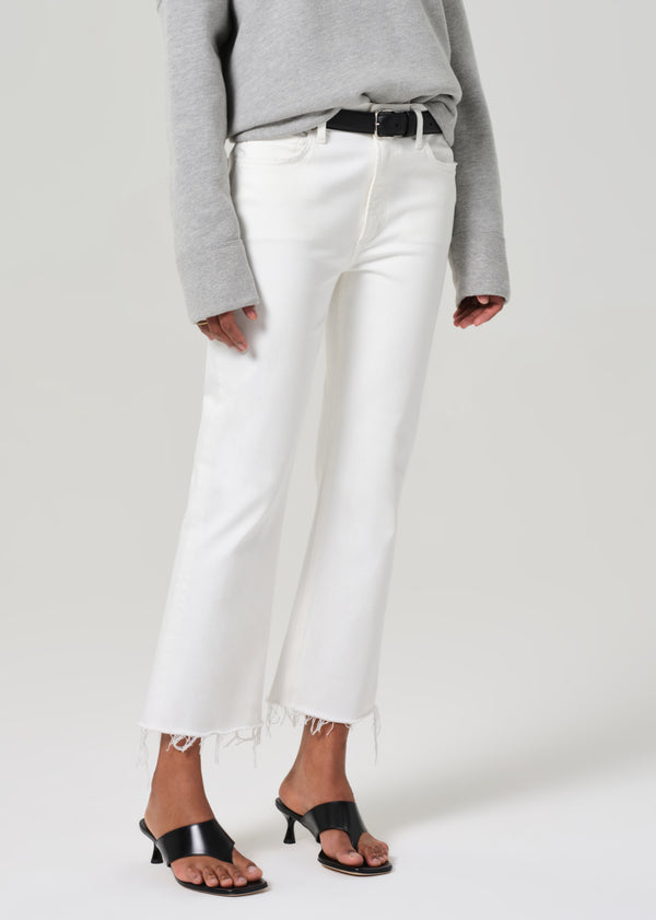 Gold Sign Isola Mid Rise Cropped Boot In Soft White