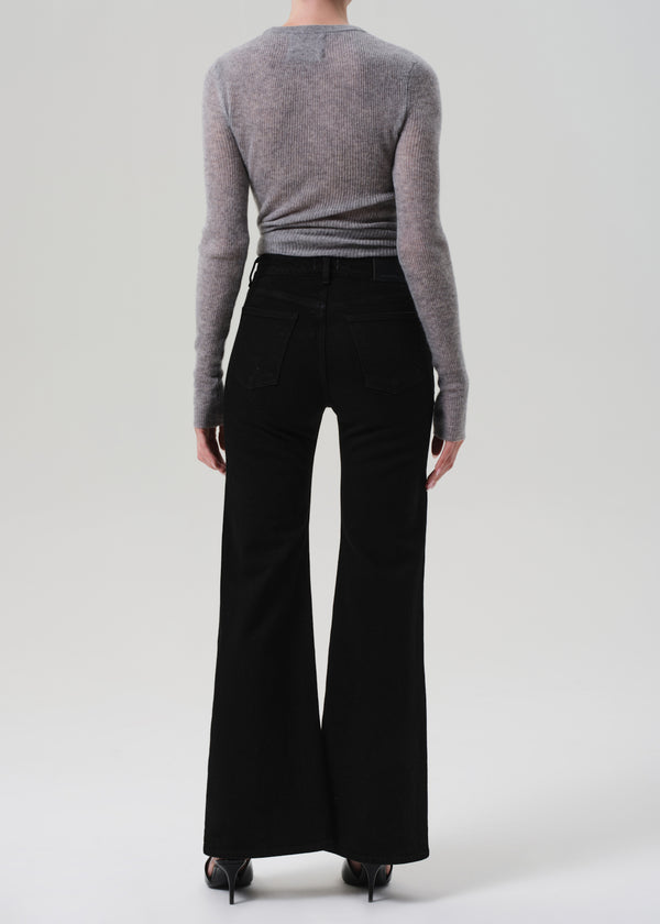 Gold Sign Kimberly Flare With Horsebit In Rich Black